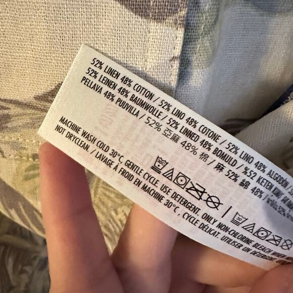 Disneyland Spirit Jersey Linen Button Shacket Shirt Jacket Men XXL Tropical Palm - Picture 6 of 7